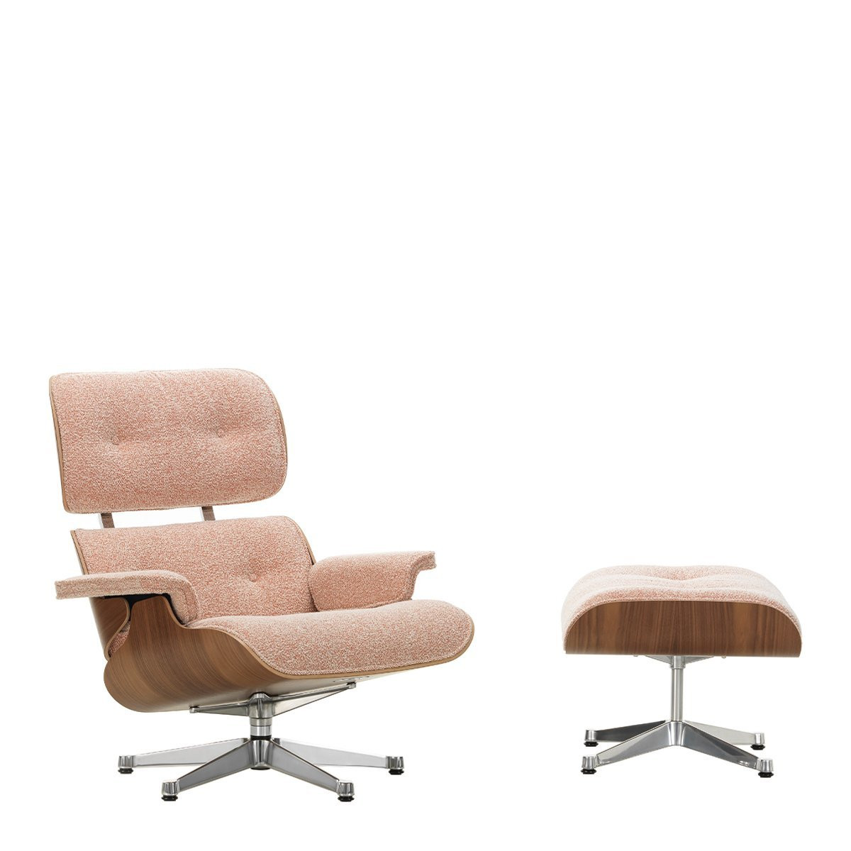 Vitra Eames Lounge Chair + Ottoman Gestoffeerd | Design Loungestoel