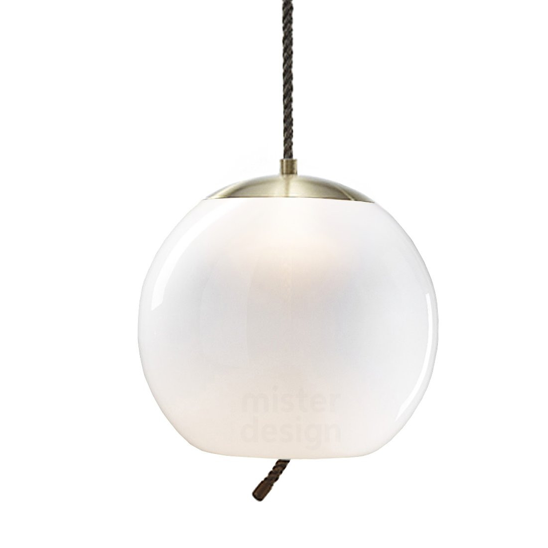 Brokis KNOT Sfera Hanglamp Opaal wit - Messing