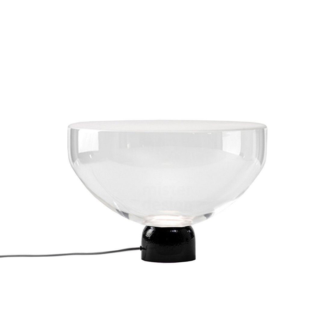 Brokis Lightline L Tafellamp Transparant - Glossy Donkergrijs