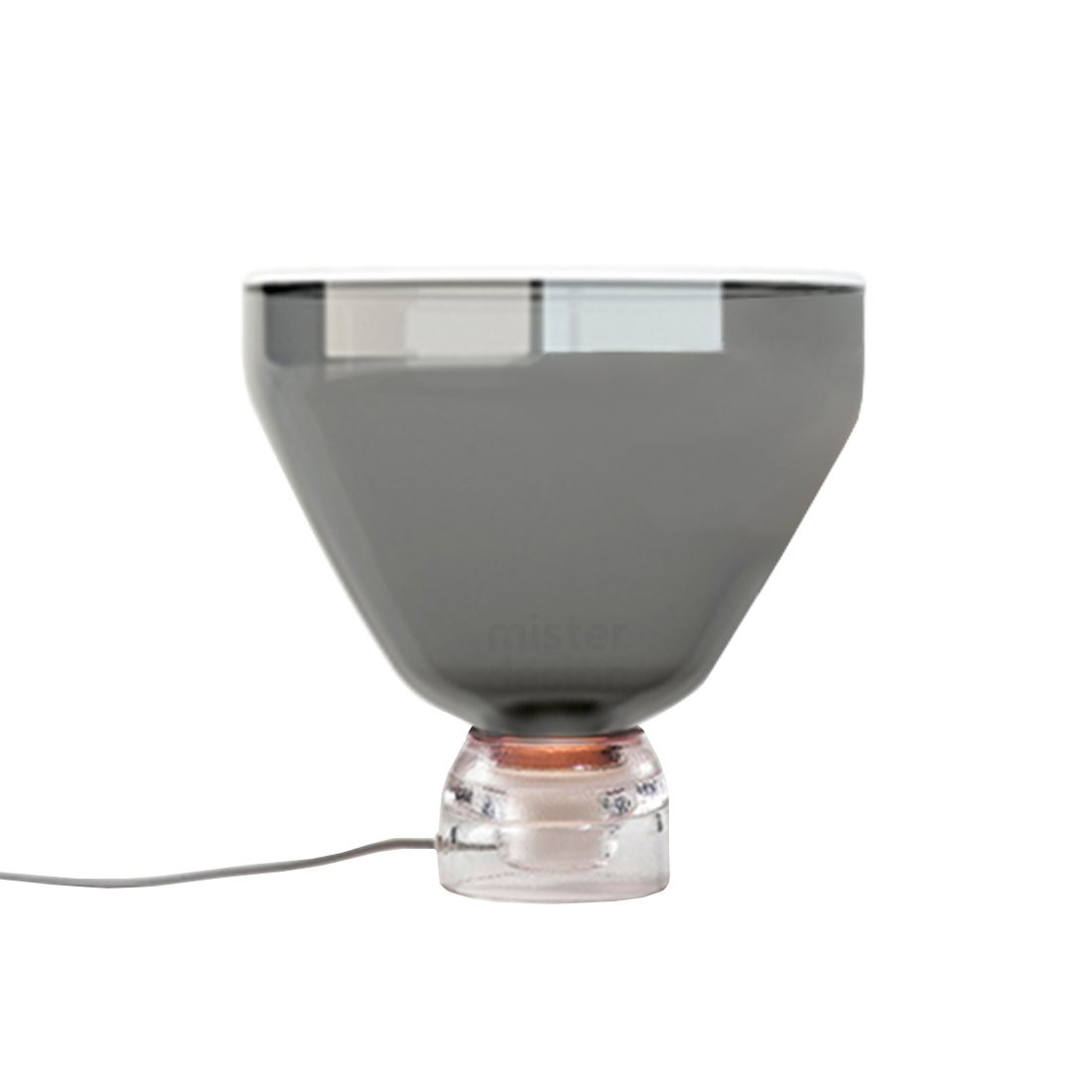 Brokis Lightline M Tafellamp Donkergrijs - Glossy Transparant