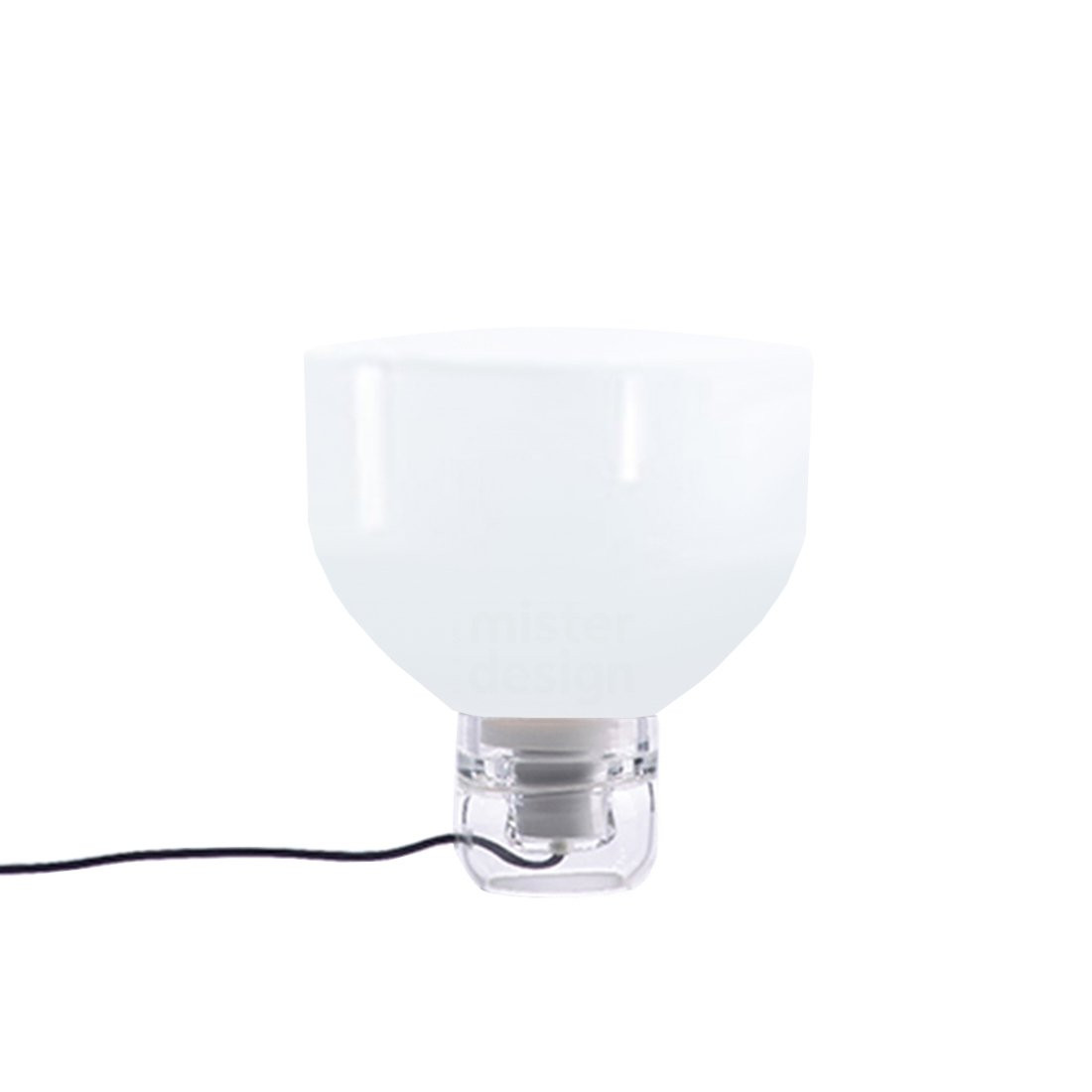 Brokis Lightline S Tafellamp Wit - Glossy Transparant