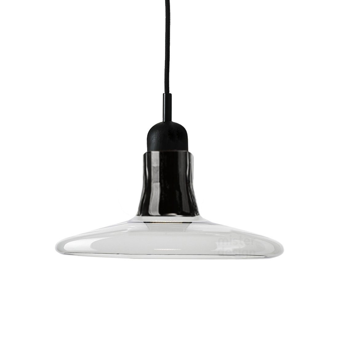 Brokis Shadow Flat Hanglamp - Zwart Eiken Glossy Transparant