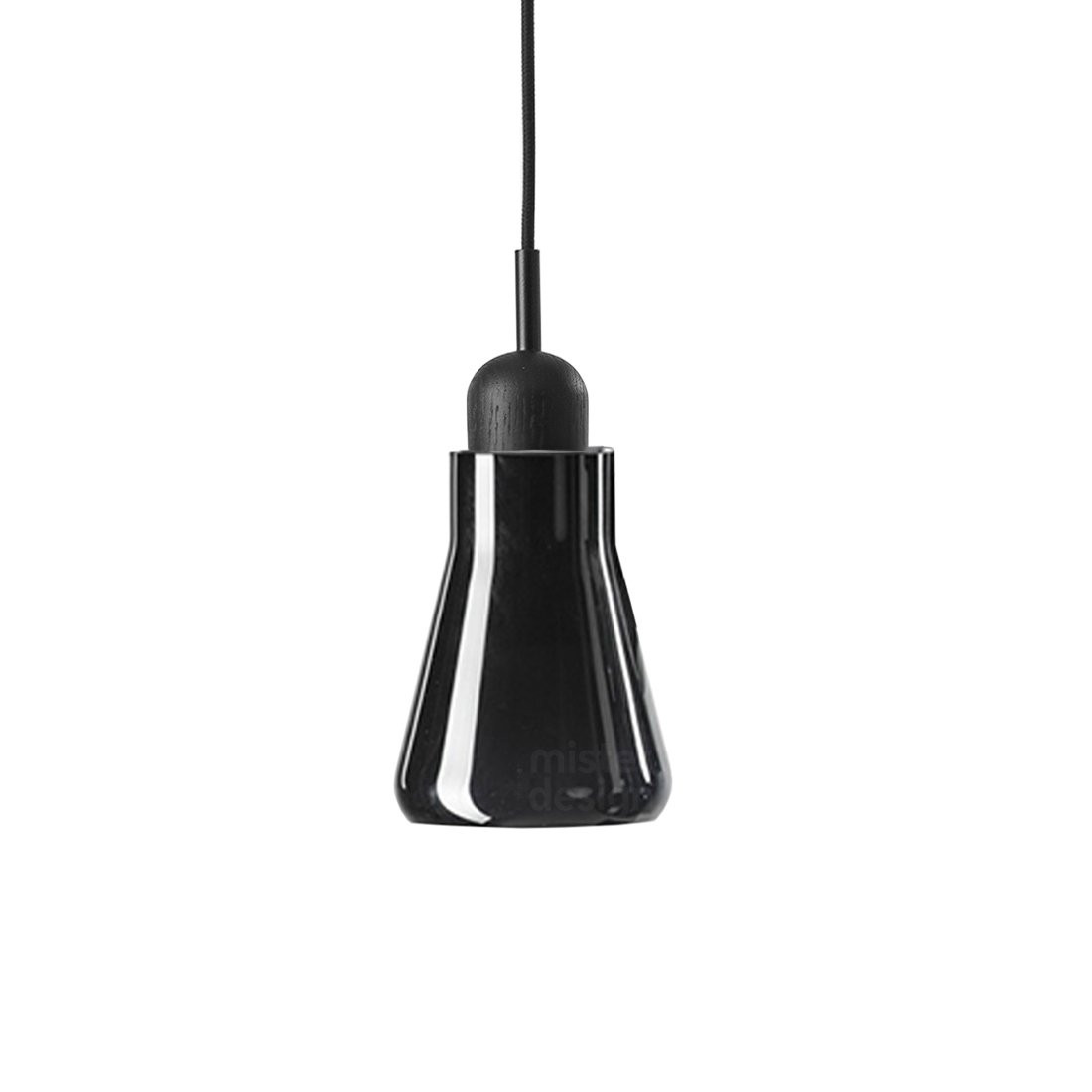 Brokis Shadow Tall Hanglamp - Zwart Eiken Glossy Opaal Zwart