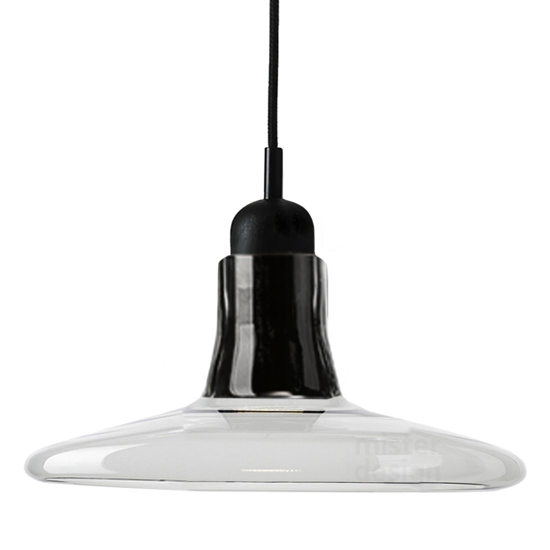Brokis Shadow Flat Hanglamp XL - Zwart Eiken Glossy Transparant