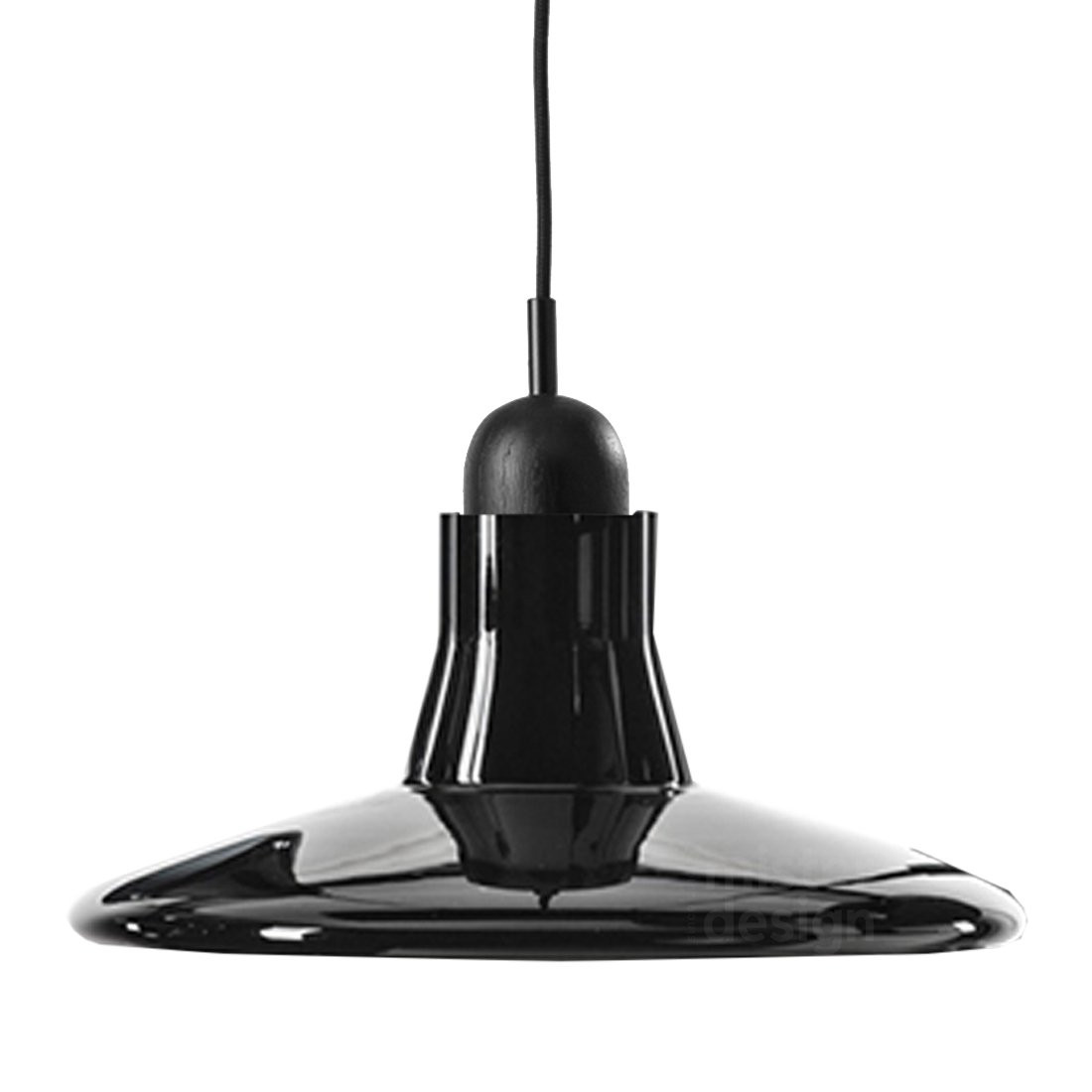 Brokis Shadow Flat Hanglamp XL - Zwart Eiken Glossy Opaal Zwart