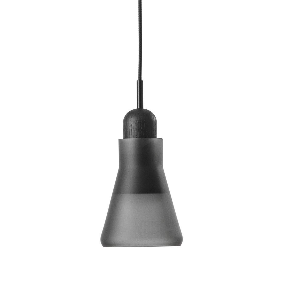 Brokis Shadow Tall Hanglamp XL - Zwart Eiken Mat Zwart