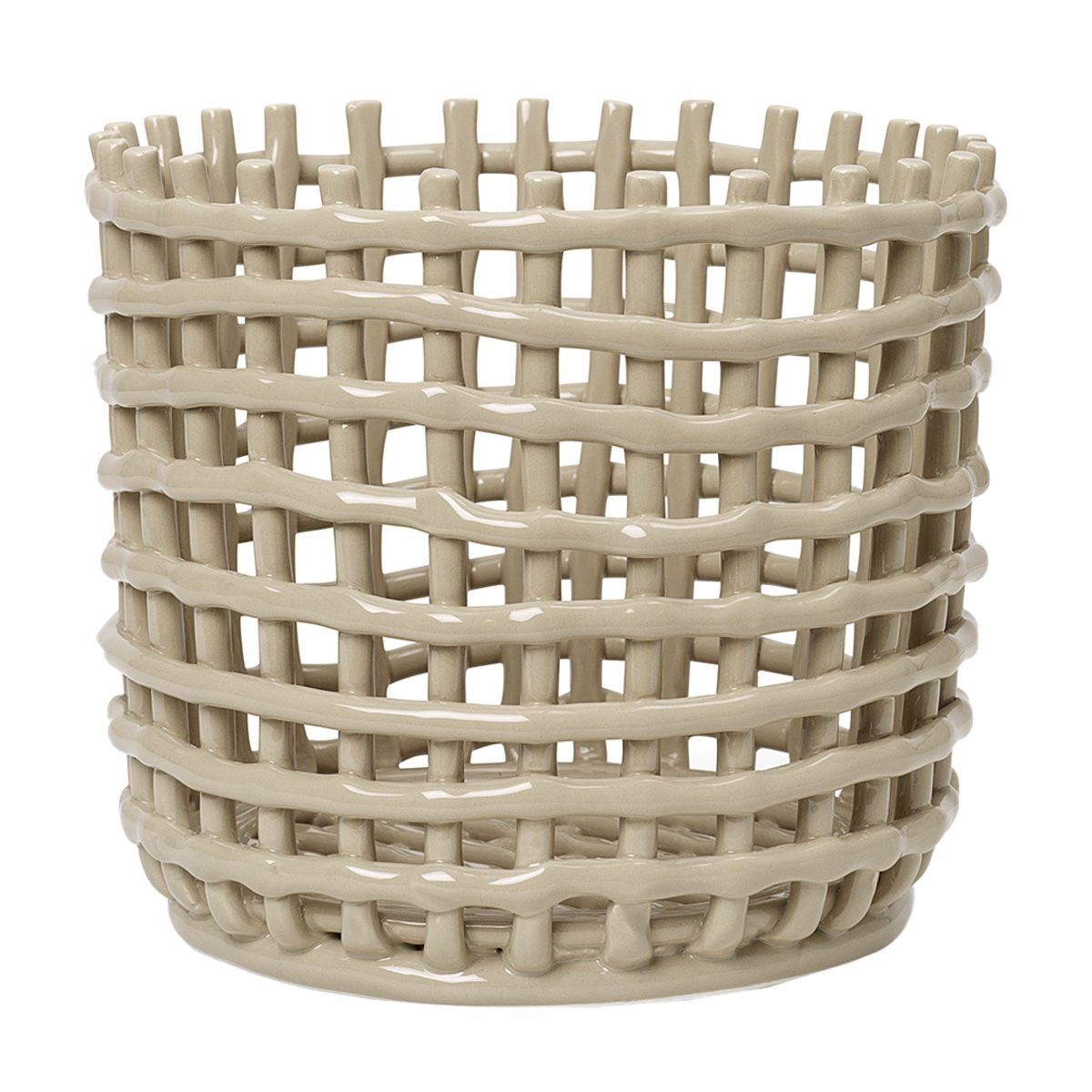 Ferm Living Ceramic Basket - Large/Cashmere