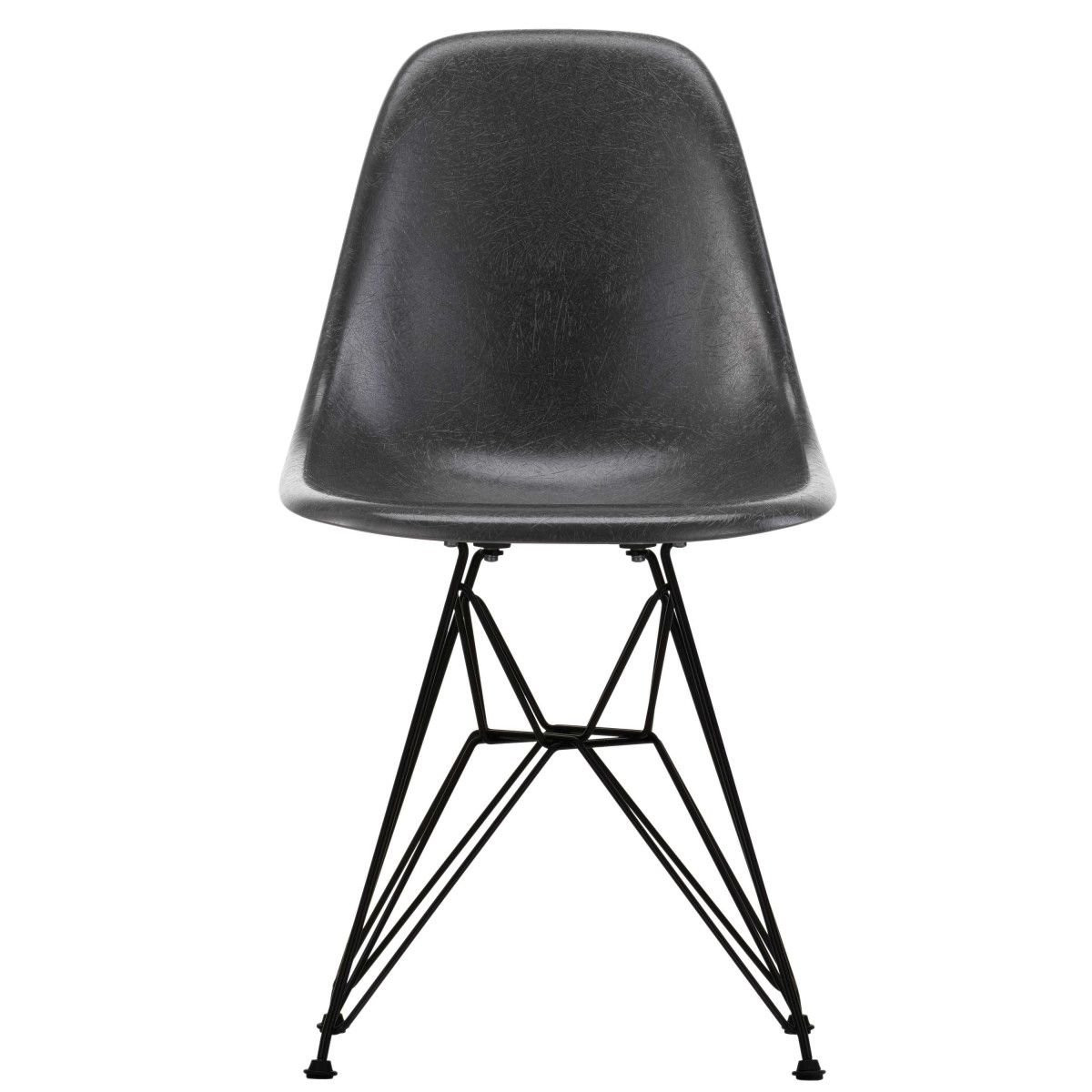 Vitra Eames Fiberglass Chair DSR - Elephant Hide Grey/Basic Dark