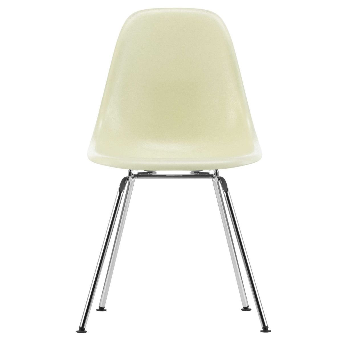 Vitra Eames Fiberglass Chair DSX - Parchment/Chroom