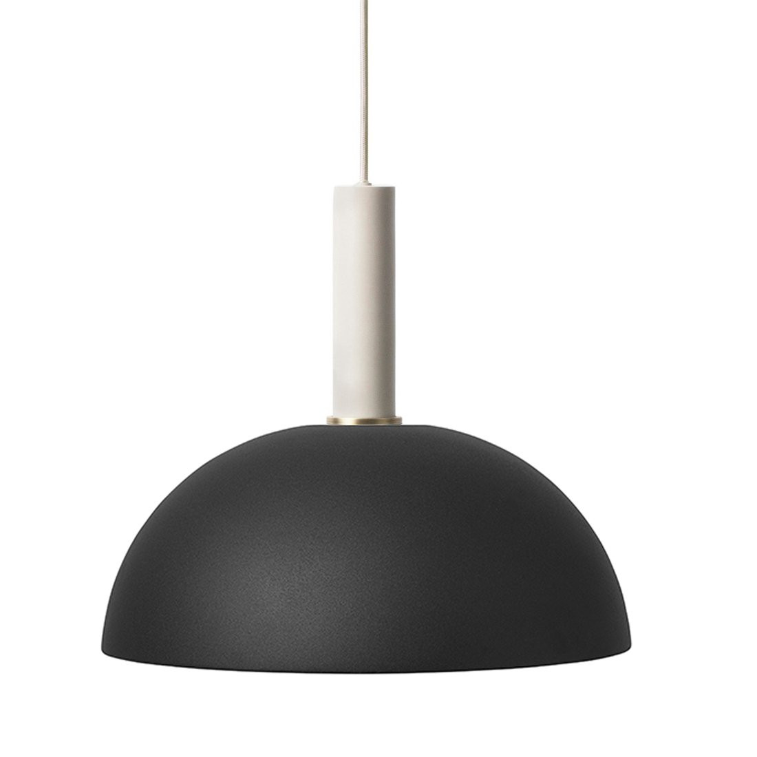 Ferm Living Collect Dome High Hanglamp Lichtgrijs Zwart