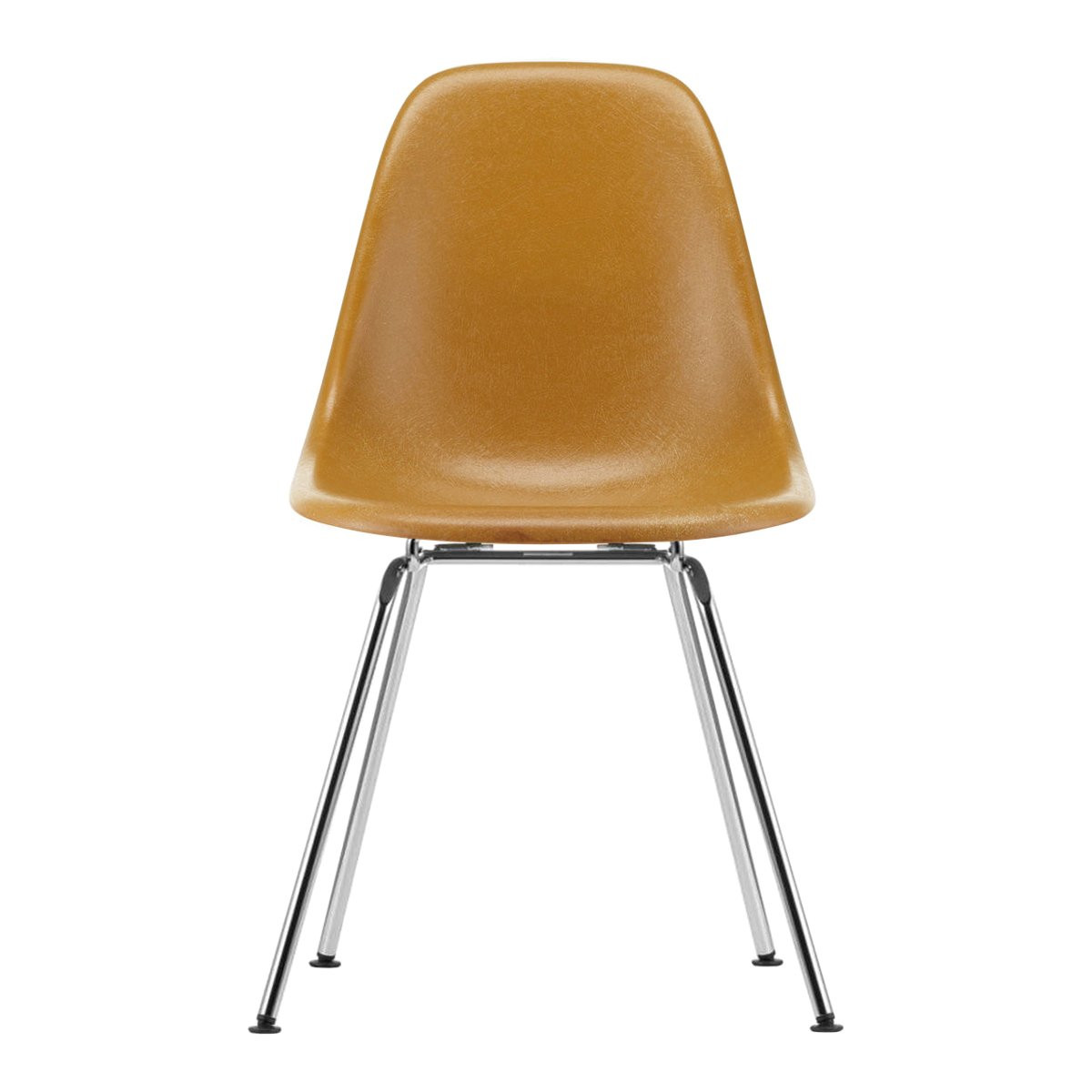 Vitra Eames Fiberglass Chair DSX - Ochre Dark / Chromen Onderstel