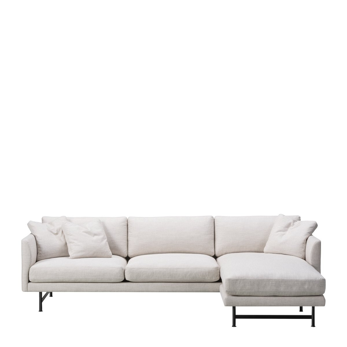 Fredericia Calmo Chaise Longue 3-zits Bank Metaal