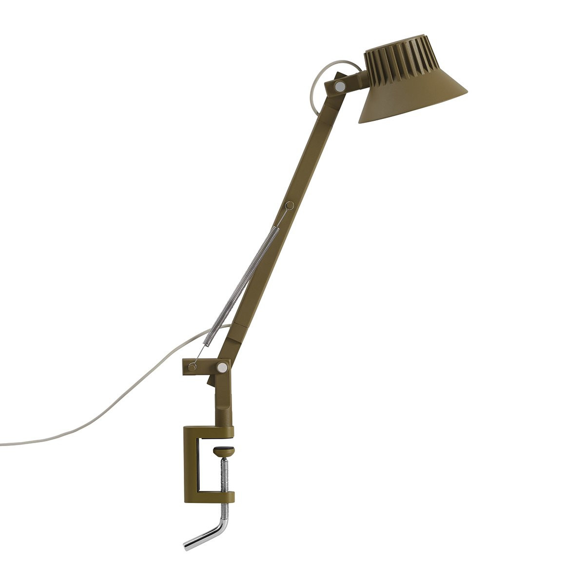 Muuto Dedicate S1 Bureaulamp met klem - Bruin/Groen