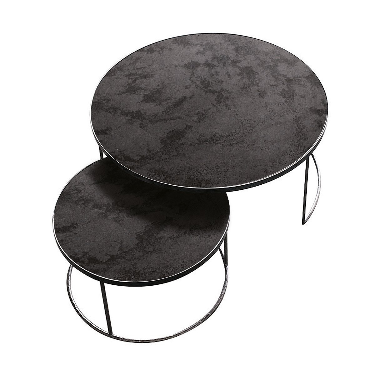 Notre Monde Nesting Coffee Table Set Charcoal