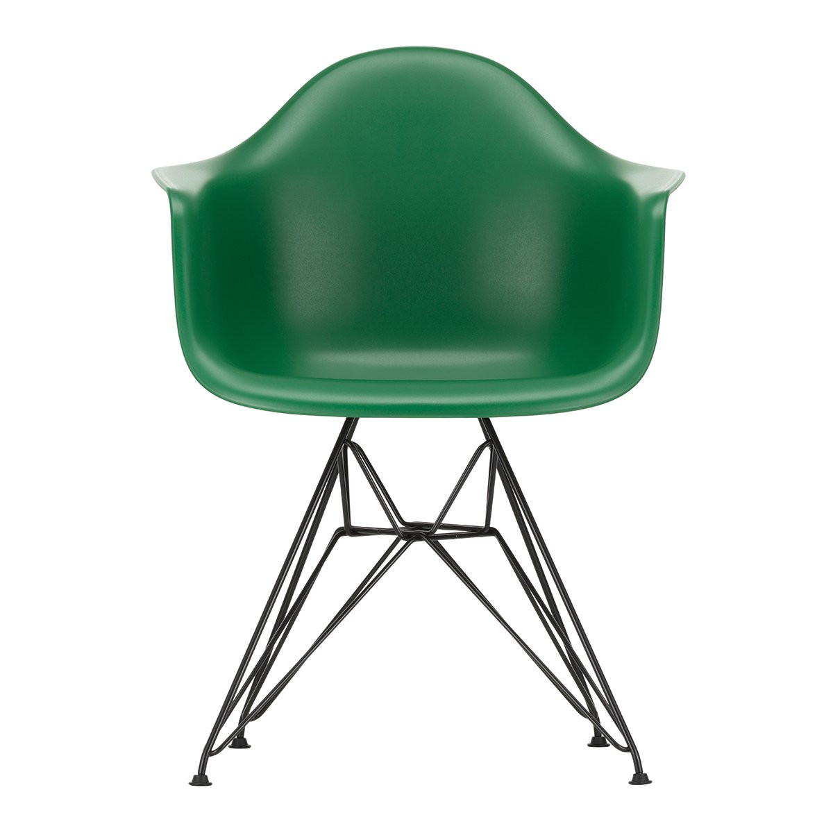 Vitra Eames Plastic Chair DAR Zwart - Emerald Green