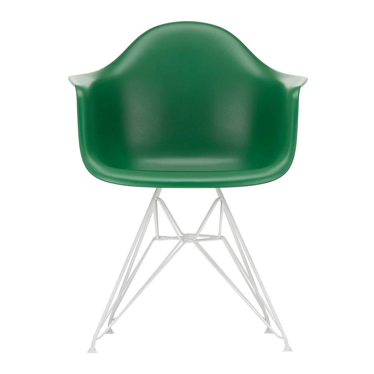 Vitra Eames Plastic Chair DAR Wit Onderstel - Emerald Green