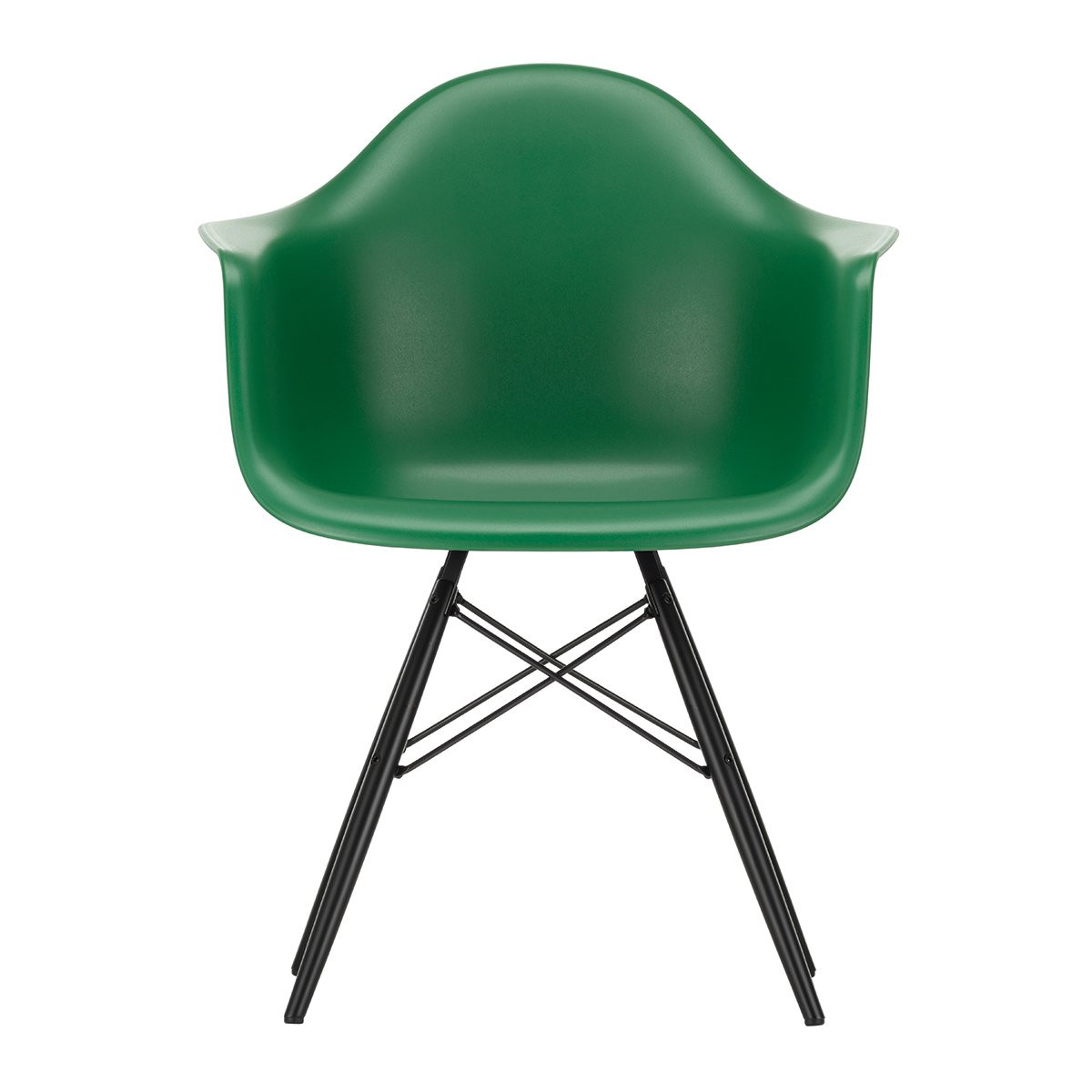 Vitra Eames Plastic Chair DAW Esdoorn Zwart - Emerald Green