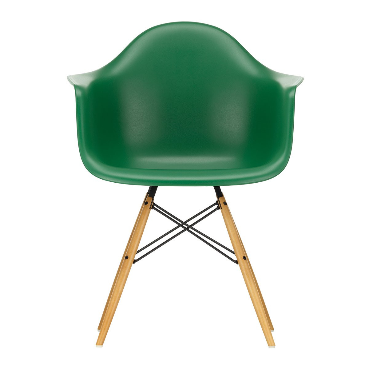 Vitra Eames Plastic Chair DAW Esdoorn Gelig - Emerald Green