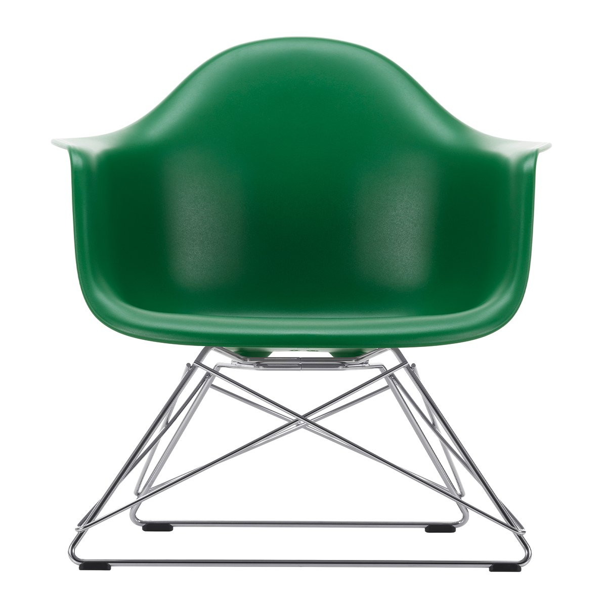 Vitra Eames Plastic Chair LAR - Emerald Green - Chroom