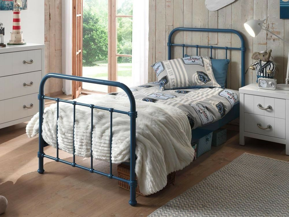 Bed BROOKLYN 90x200 cm blauw