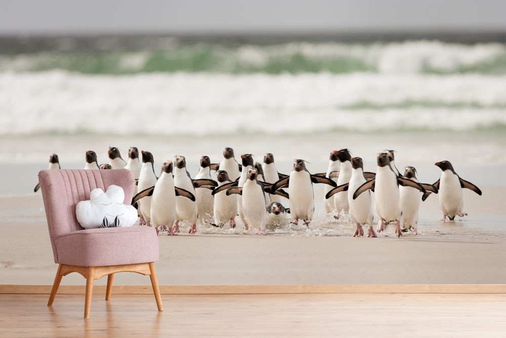 Vlies fotobehang Penguins