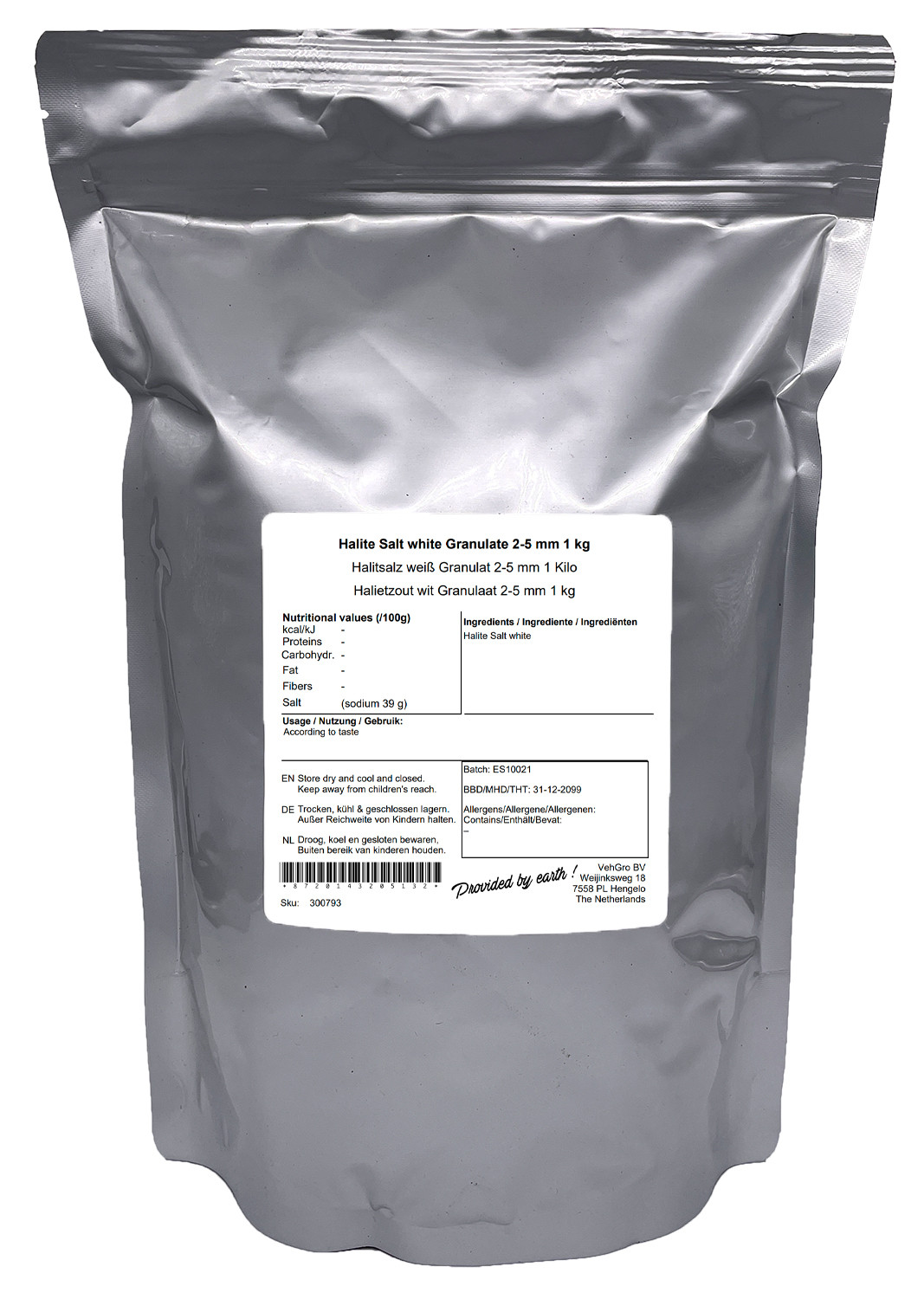 Halietzout wit Granulaat 2-5 mm 1 kg