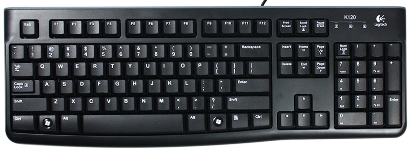Клавиатура проводная Logitech K120 for business, USB 920-002522 Черный