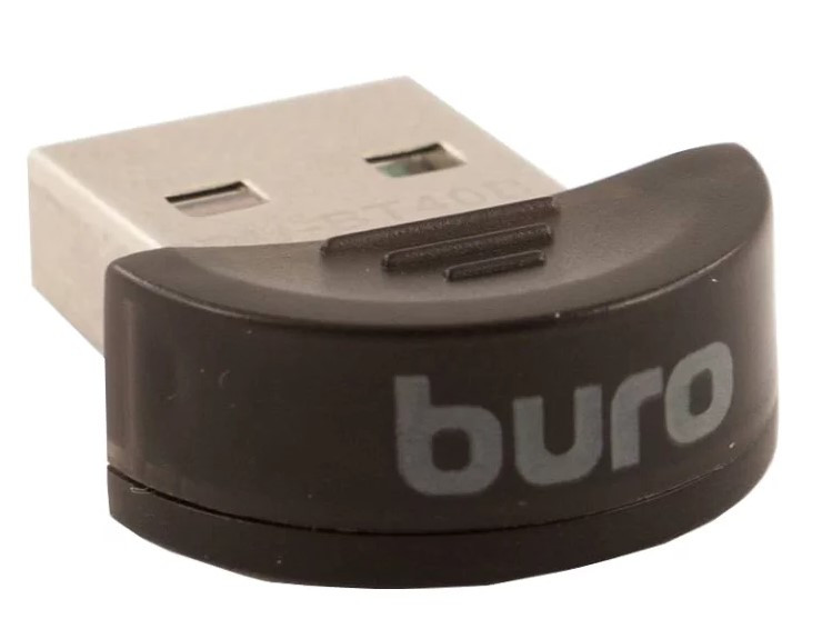 Адаптер Bluetooth Buro BU-BT40B Bluetooth до 3 Мбит/сек, Черный
