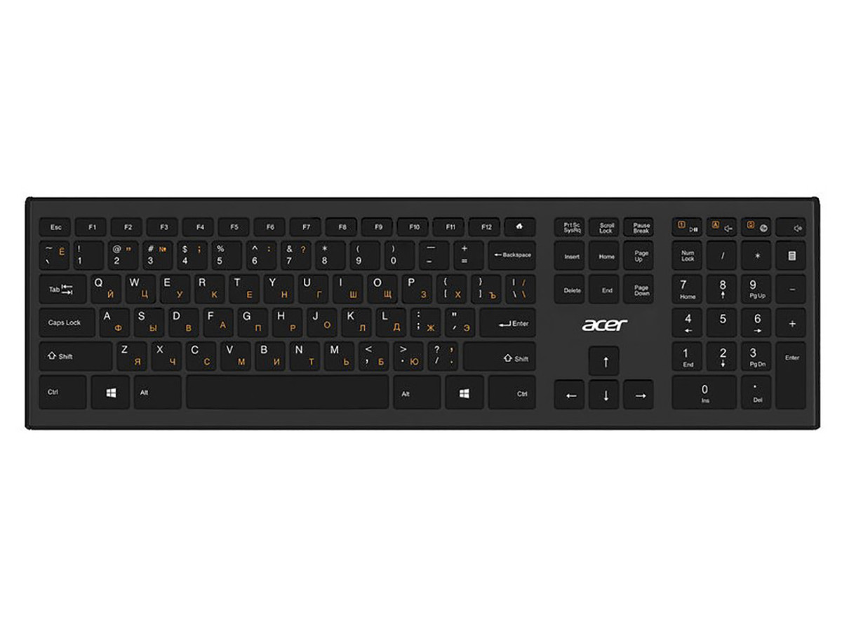 Клавиатура беспроводная Acer OKR010 Wireless Keyboard ZL.KBDEE.003 Черный