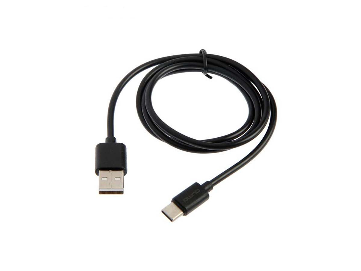 Кабель Qumo, USB 2.0 - USB Type-C, 1.4A, 1м, Черный 30501