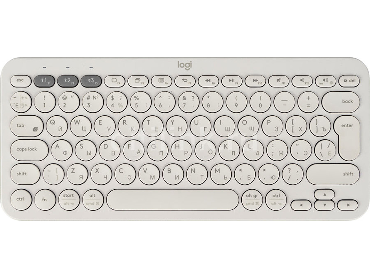 Клавиатура беспроводная Logitech K380 Multi-Device, Bluetooth, Белый 920-009589