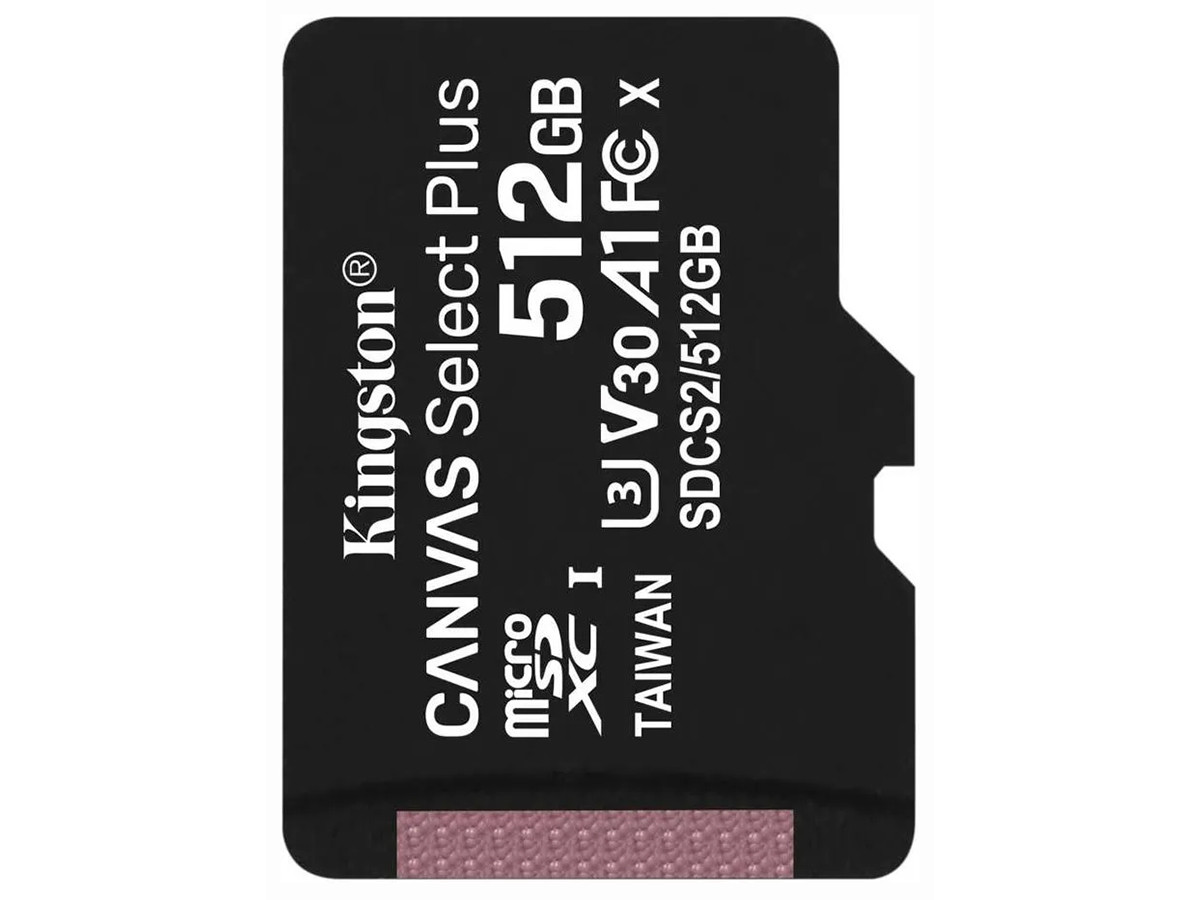 Карта памяти Kingston Canvas Select Plus microSDXC 512GB Class 10 UHS-I, U3 SDCS2/512GBSP
