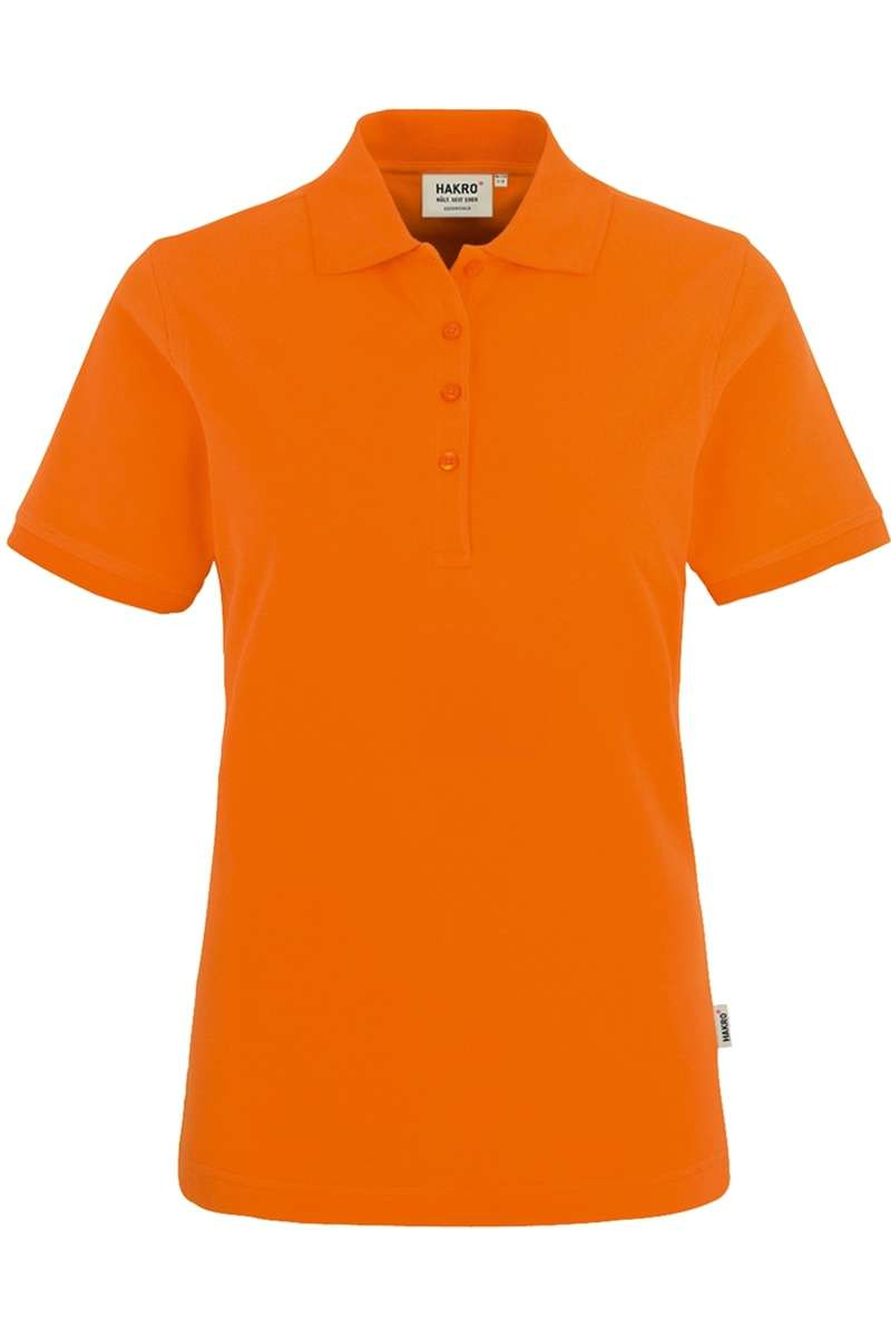 HAKRO 110 Regular Fit Dames Poloshirt oranje, Effen