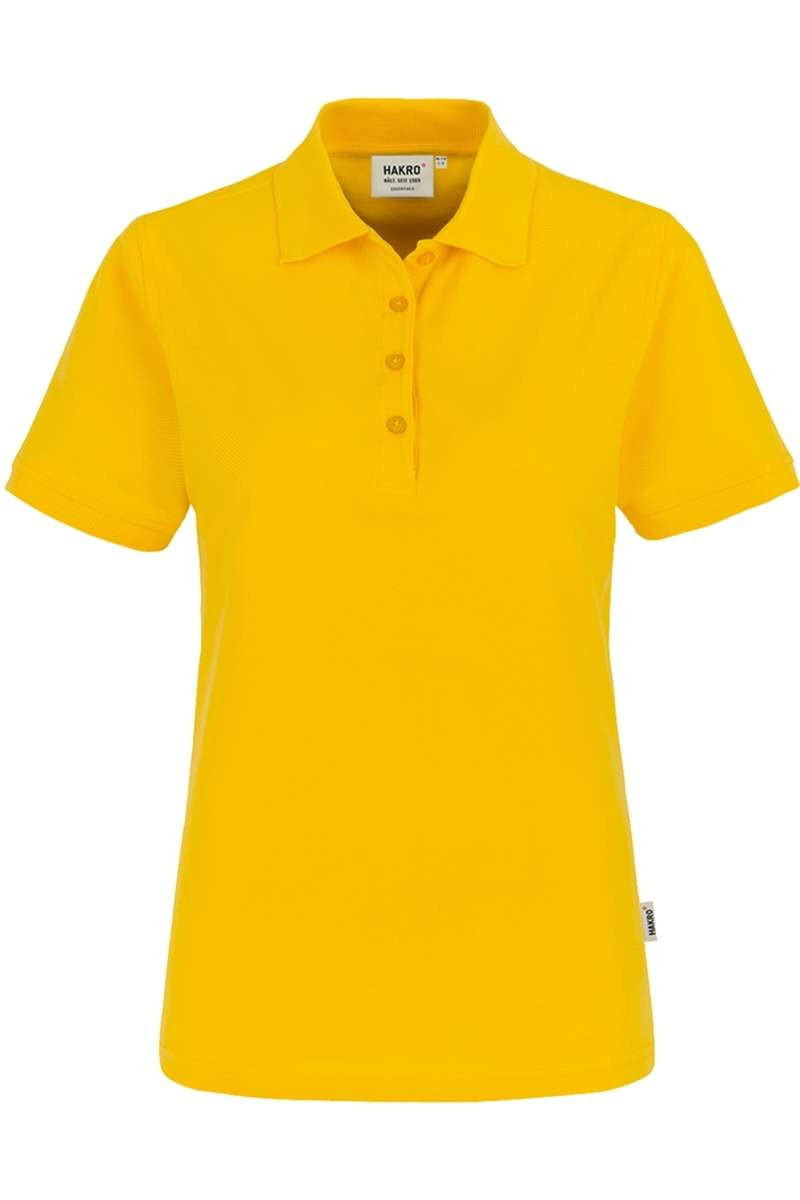 HAKRO 110 Regular Fit Dames Poloshirt geel, Effen