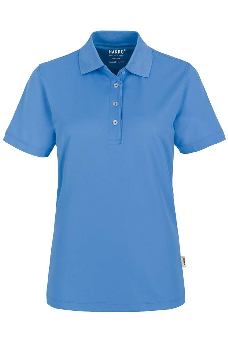 HAKRO 206 Regular Fit Dames Poloshirt malibu blauw, Effen