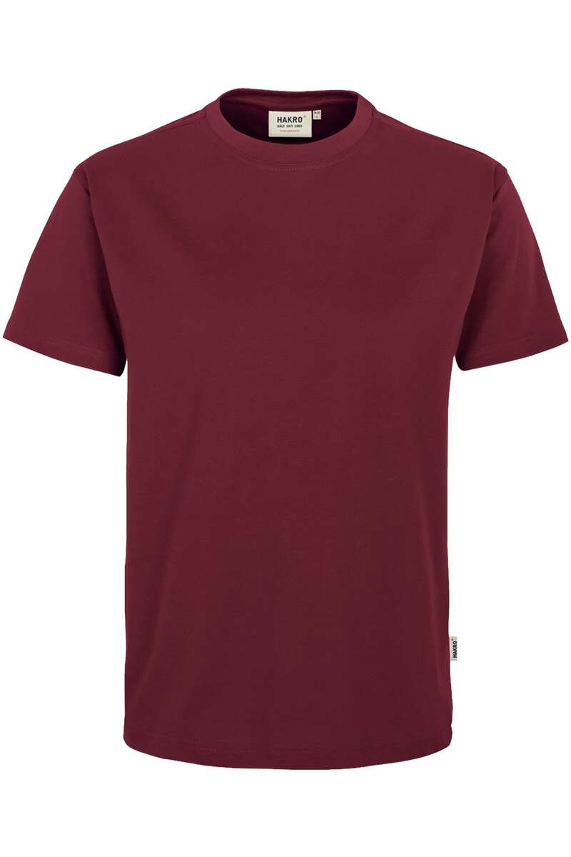 HAKRO 281 Comfort Fit T-Shirt ronde hals wijnrood, Effen