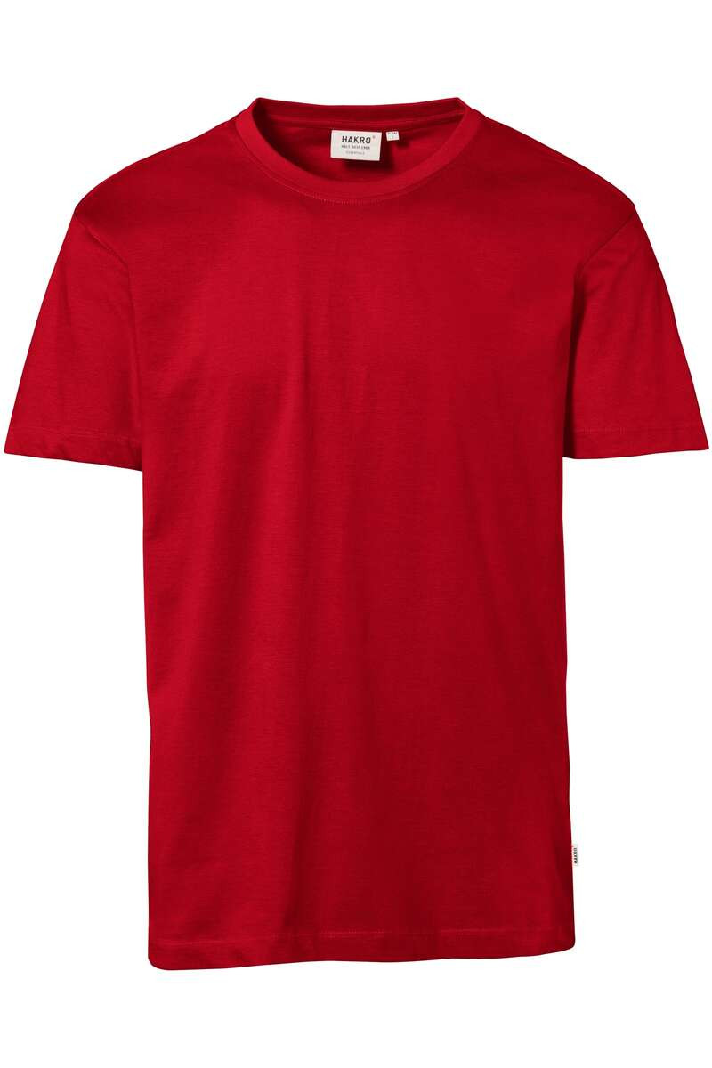 HAKRO 292 Comfort Fit T-Shirt ronde hals rood, Effen