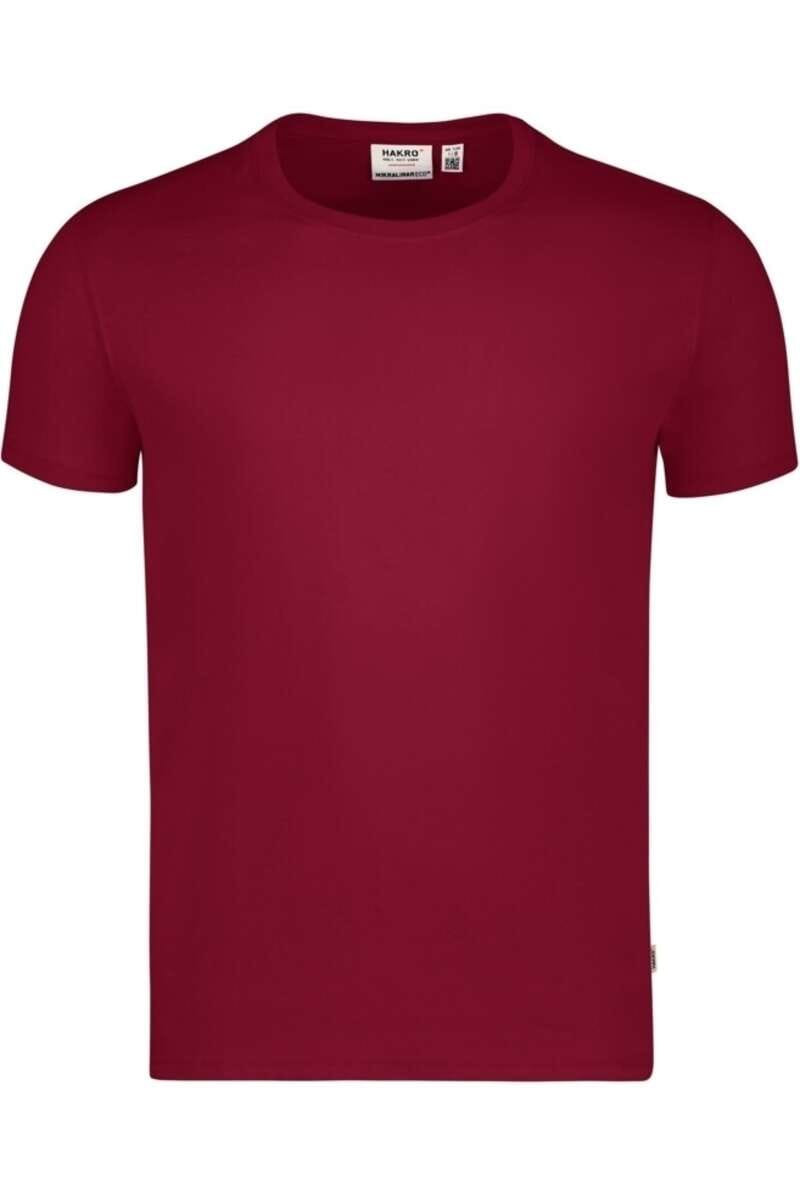 HAKRO Performance Regular Fit T-Shirt ronde hals wijnrood, Effen