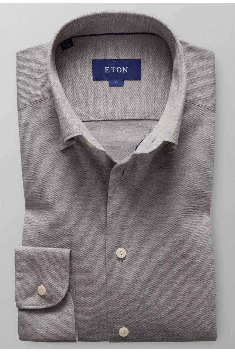 ETON Slim Fit Overhemd grijs, Effen