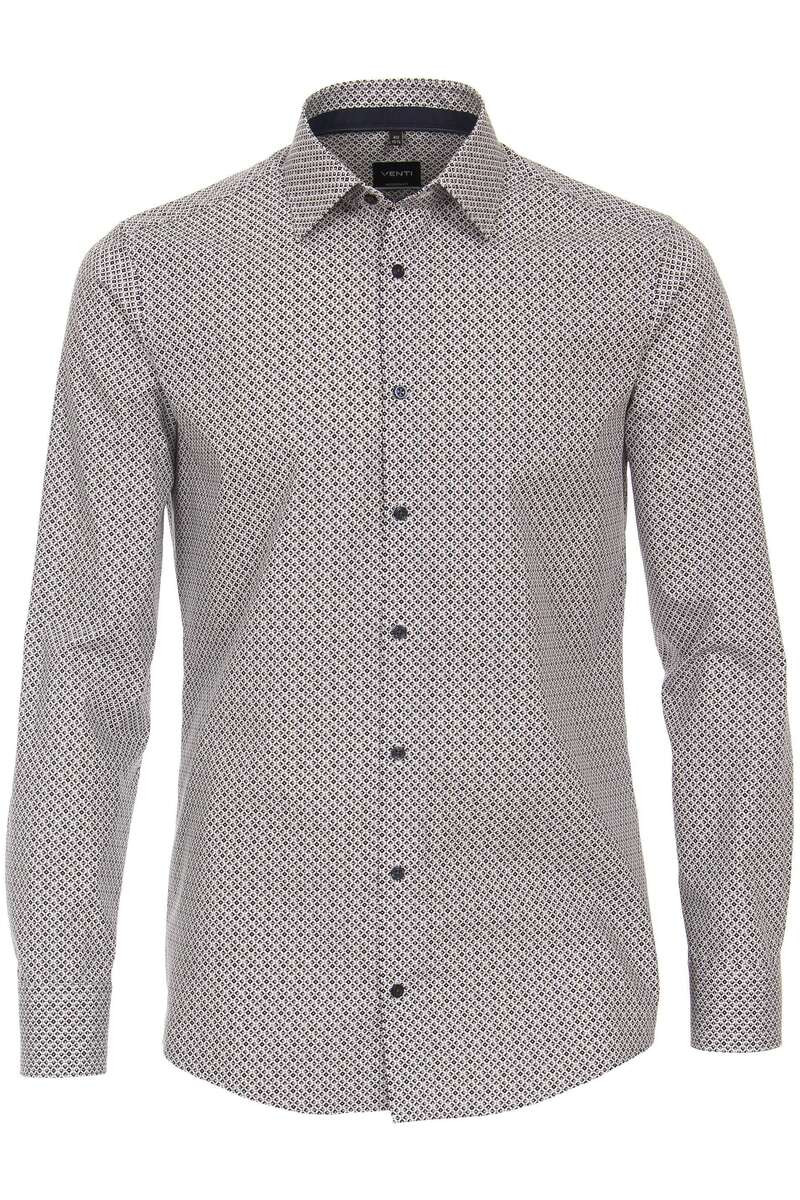 Venti Modern Fit Overhemd blauw/grijs, Motief