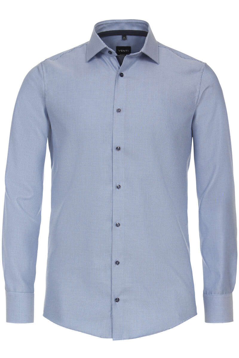 Venti Modern Fit Overhemd blauw, Effen