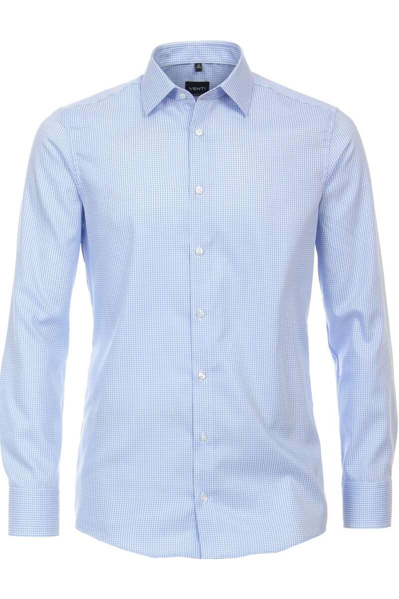 Venti Modern Fit Overhemd lichtblauw, Ruit