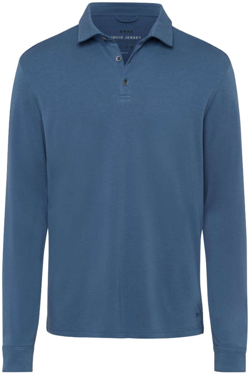 Brax Modern Fit Polo shirt blauw, Effen