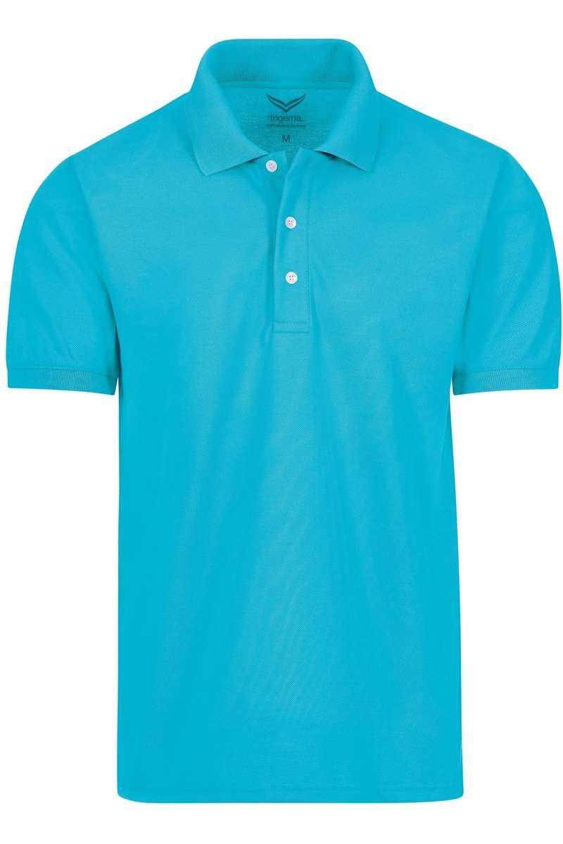 TRIGEMA Comfort Fit Polo shirt Korte mouw turquoise