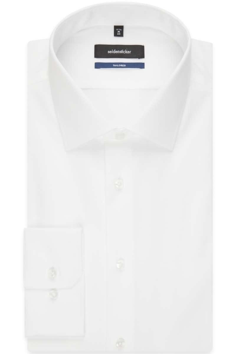 Seidensticker Original Tailored Overhemd wit, Effen