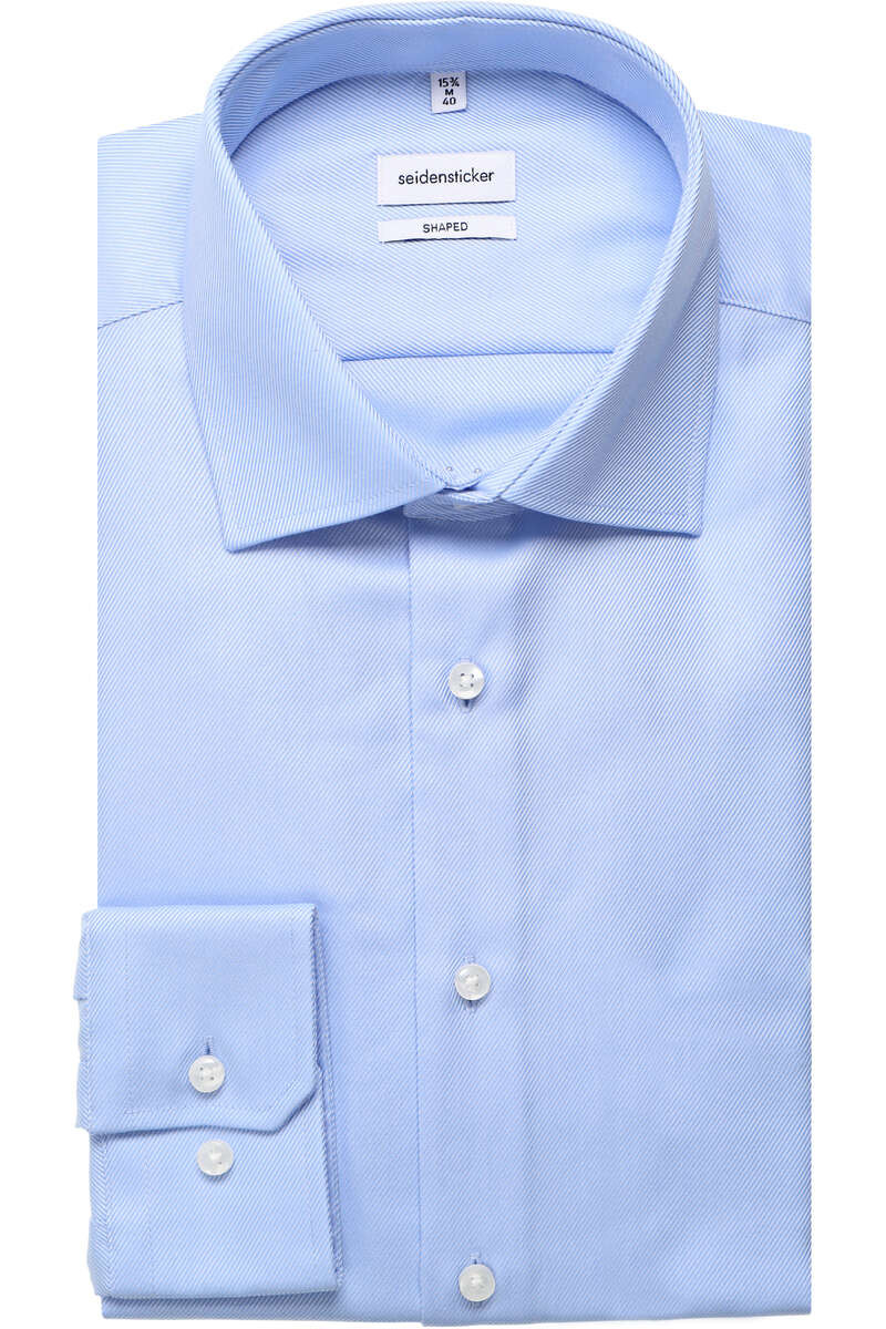 Seidensticker Shaped Overhemd blauw/wit, Gestreept