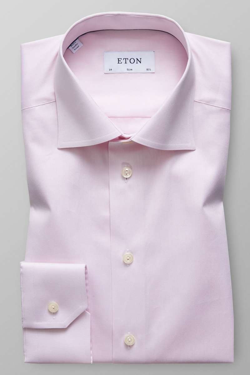 ETON Slim Fit Overhemd roze, Effen