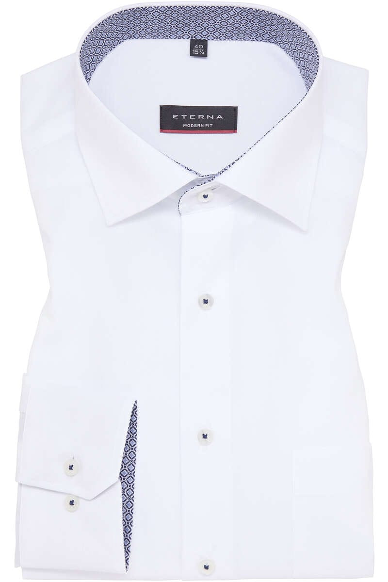 ETERNA Modern Fit Overhemd ML6 (vanaf 68 CM) wit