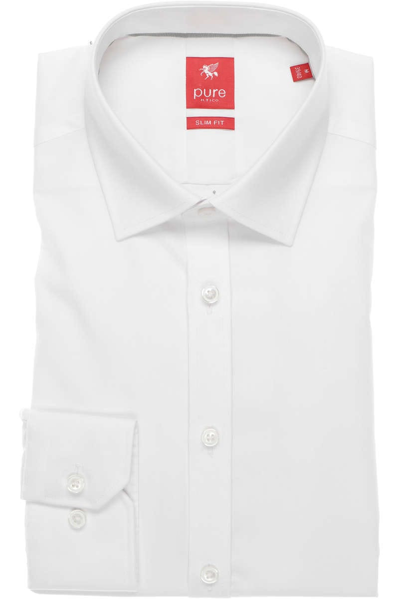 Pure Slim Fit Overhemd ML6 (vanaf 68 CM) wit