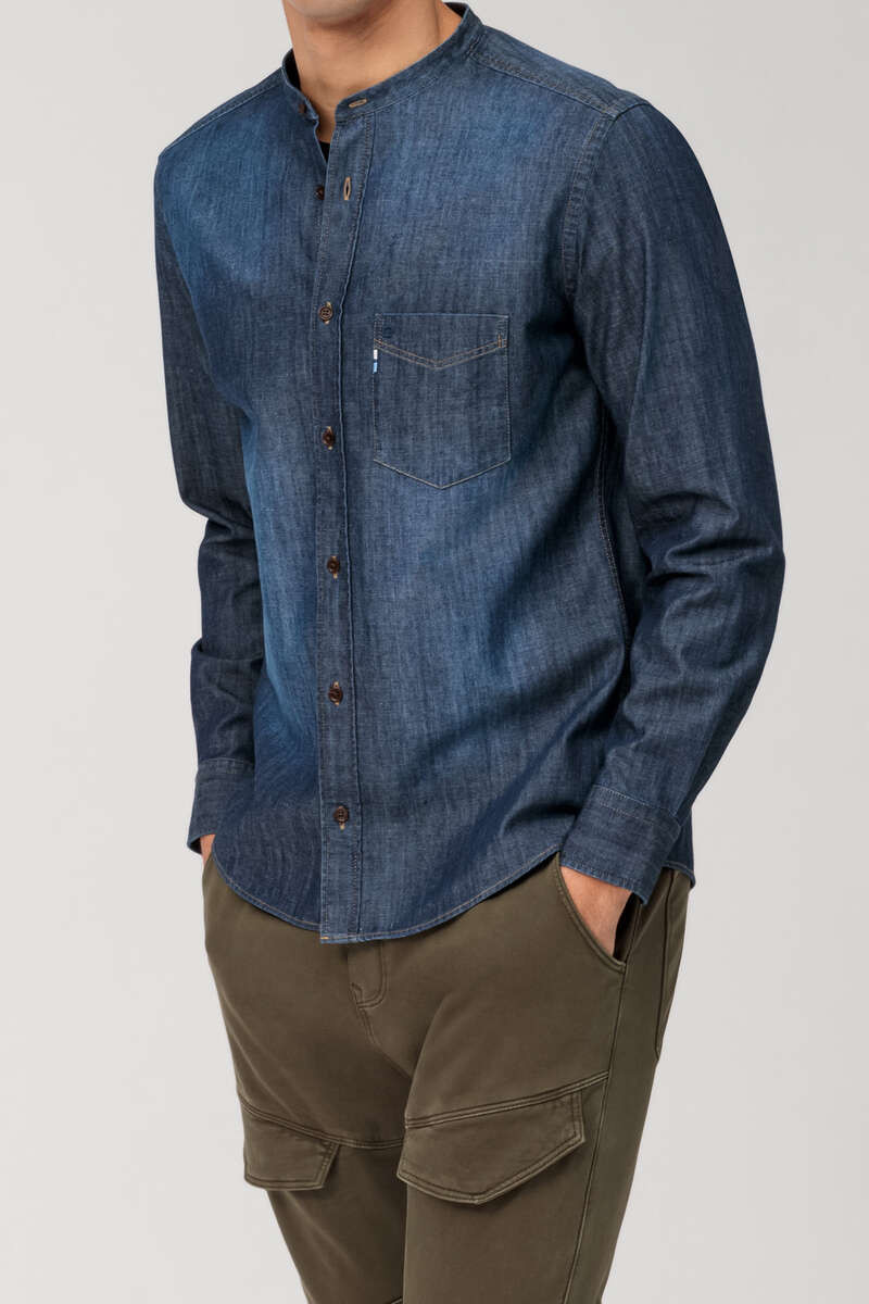 OLYMP Casual Modern Fit Overhemd jeans, Effen
